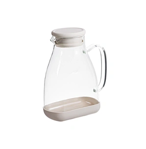 Glass teapot with silicone lid and anti-slip base